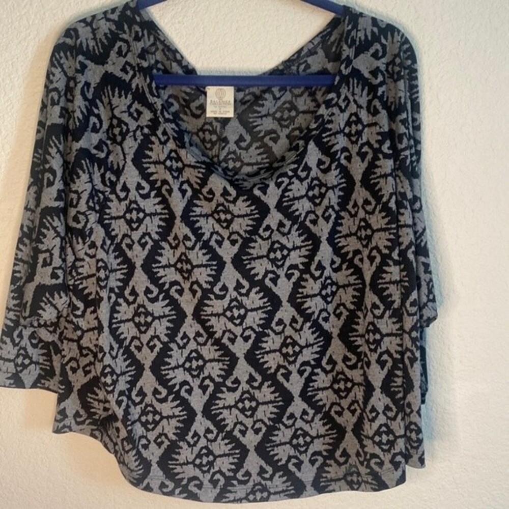 women shirt western aztec tribal crop baggy slouchy S dolan goth fairy